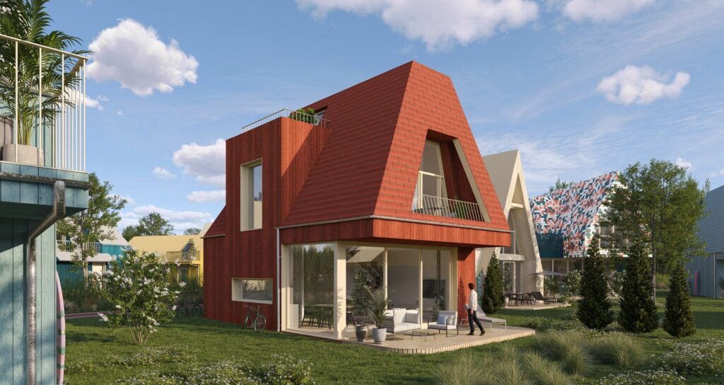 Vėjo miestelis | 1 etapas (Vėjavaikių g. 1, 3, 10, 12) - Private house community - visualization