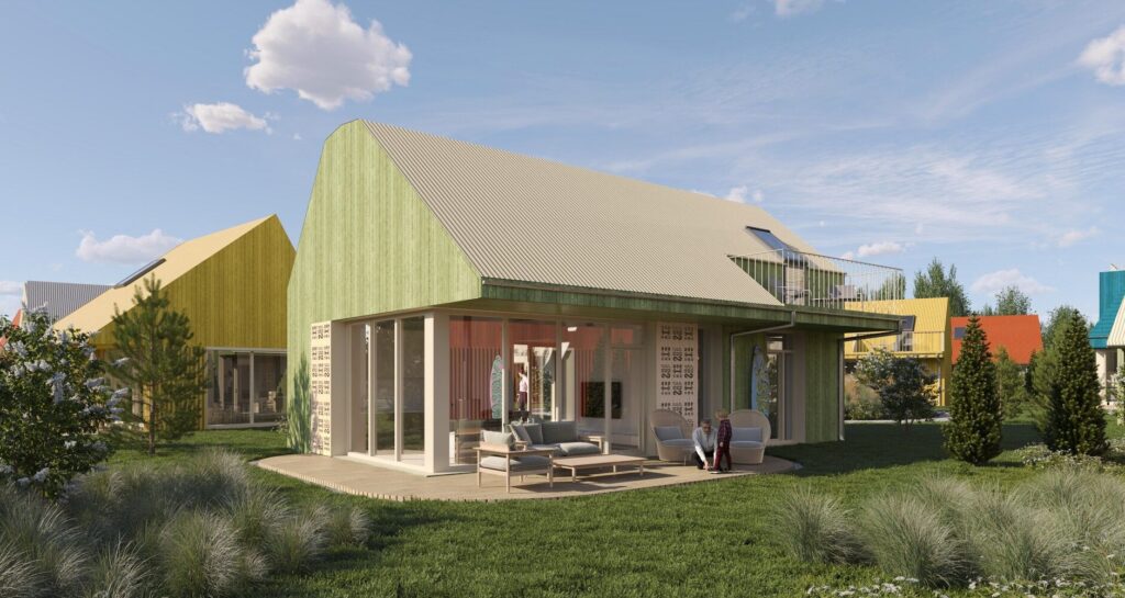 Vėjo miestelis | 1 etapas (Vėjavaikių g. 1, 3, 10, 12) - Private house community - visualization