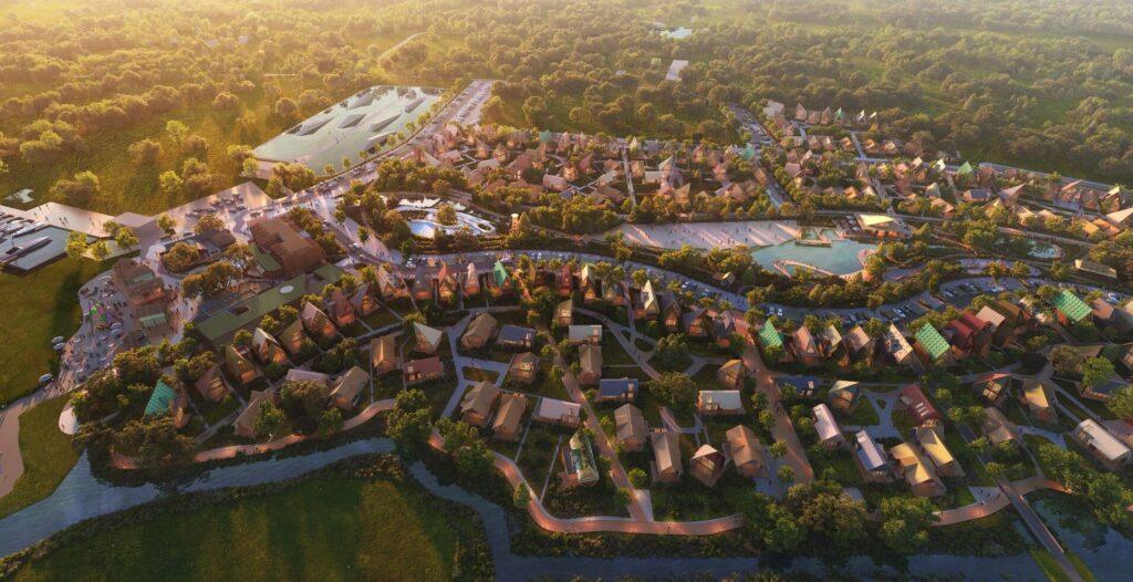 Vėjo miestelis | kiti etapai (Vėjavaikių g.) - Extreme sports center, Port / Harbour, Private house community - visualization