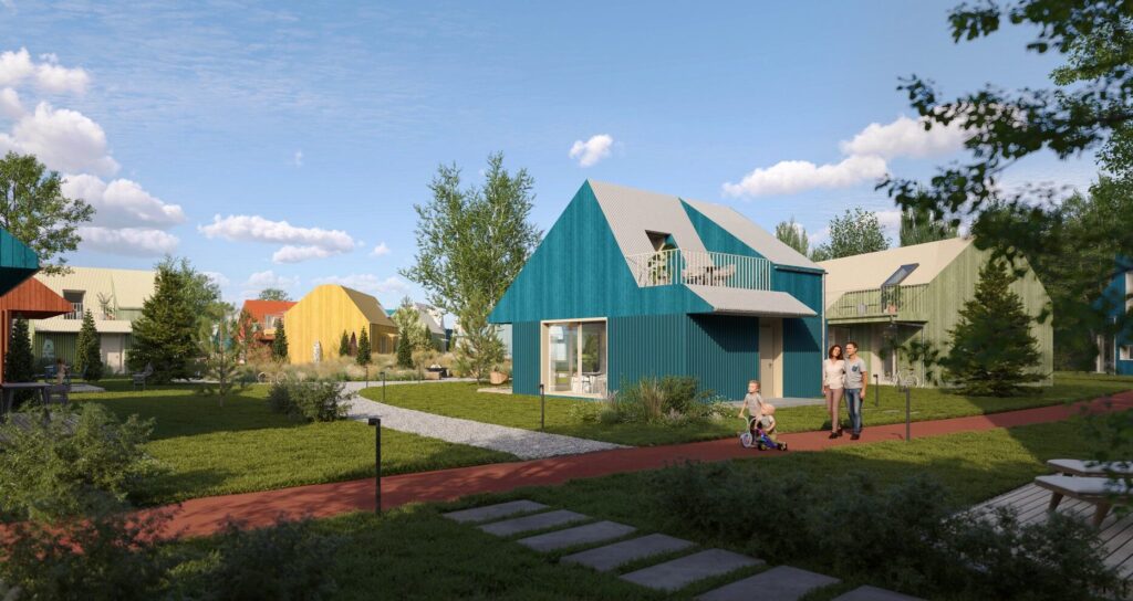 Vėjo miestelis | kiti etapai (Vėjavaikių g.) - Extreme sports center, Port / Harbour, Private house community - visualization