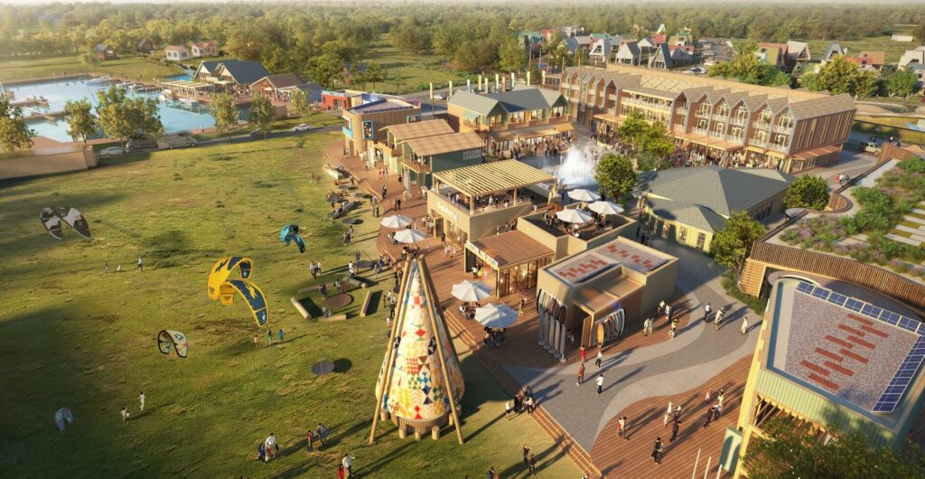 Vėjo miestelis | kiti etapai (Vėjavaikių g.) - Extreme sports center, Port / Harbour, Private house community - visualization