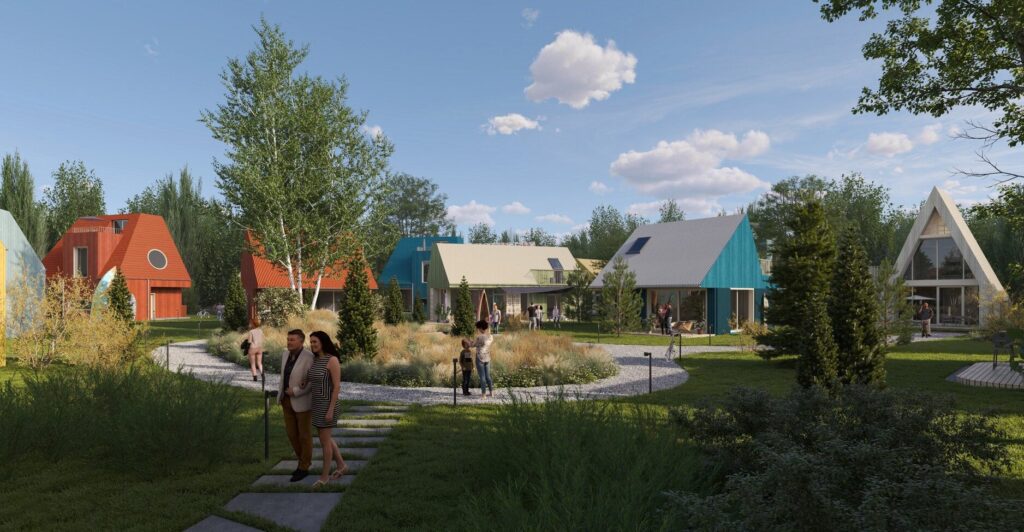 Vėjo miestelis | 1 etapas (Vėjavaikių g. 1, 3, 10, 12) - Private house community - visualization