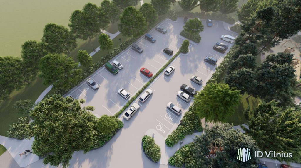 Viešoji erdvė tarp Savanorių pr. 52, 54 ir Gerosios Vilties g. 18, 20, 28 (Savanorių pr.) - Skveras - vizualizacija