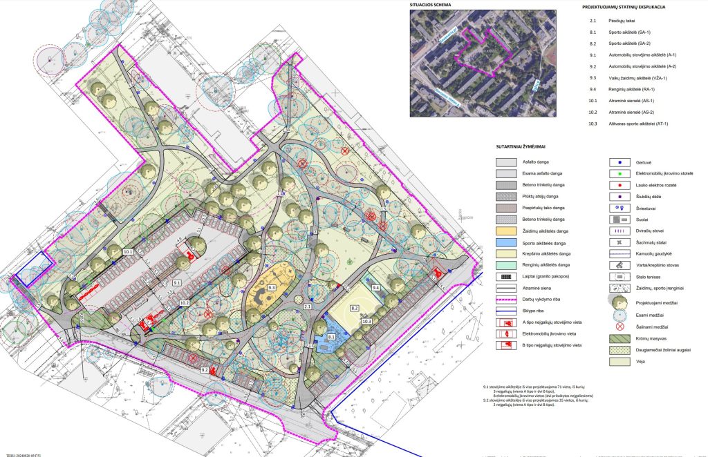 Viešoji erdvė tarp Savanorių pr. 52, 54 ir Gerosios Vilties g. 18, 20, 28 (Savanorių pr.) - Skveras - vizualizacija
