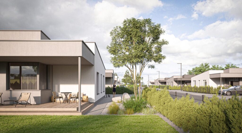 Gintariniai vakarai (Vakaro g. 4, 4A, 4B, 4C, 4D, 4I, 4H, 4G, 4F, 4E) - Private house community - visualization