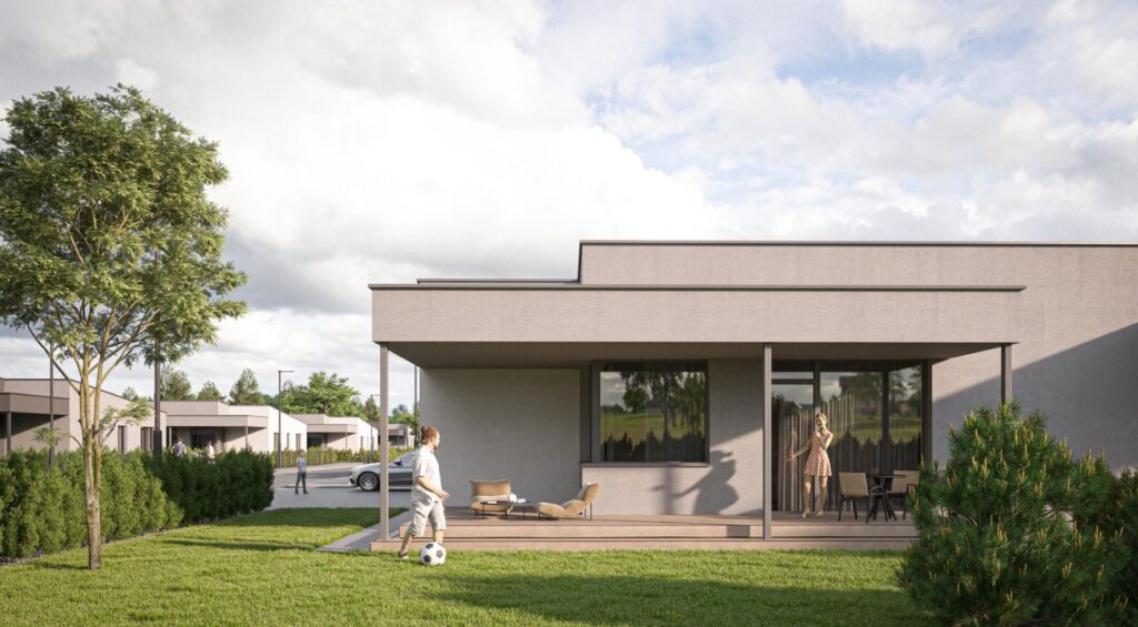 Gintariniai vakarai (Vakaro g. 4, 4A, 4B, 4C, 4D, 4I, 4H, 4G, 4F, 4E) - Private house community - visualization