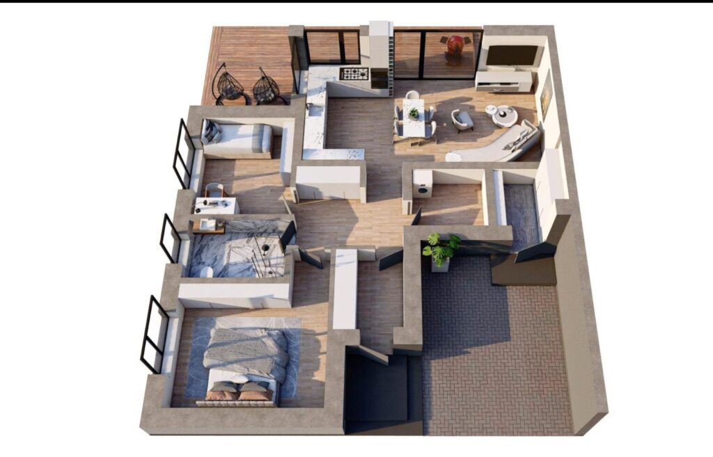 Gintariniai vakarai (Vakaro g. 4, 4A, 4B, 4C, 4D, 4I, 4H, 4G, 4F, 4E) - Private house community - visualization