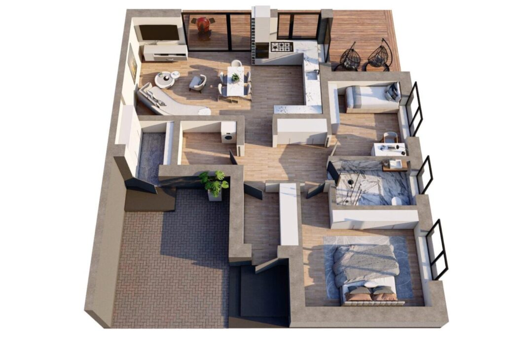 Gintariniai vakarai (Vakaro g. 4, 4A, 4B, 4C, 4D, 4I, 4H, 4G, 4F, 4E) - Private house community - visualization