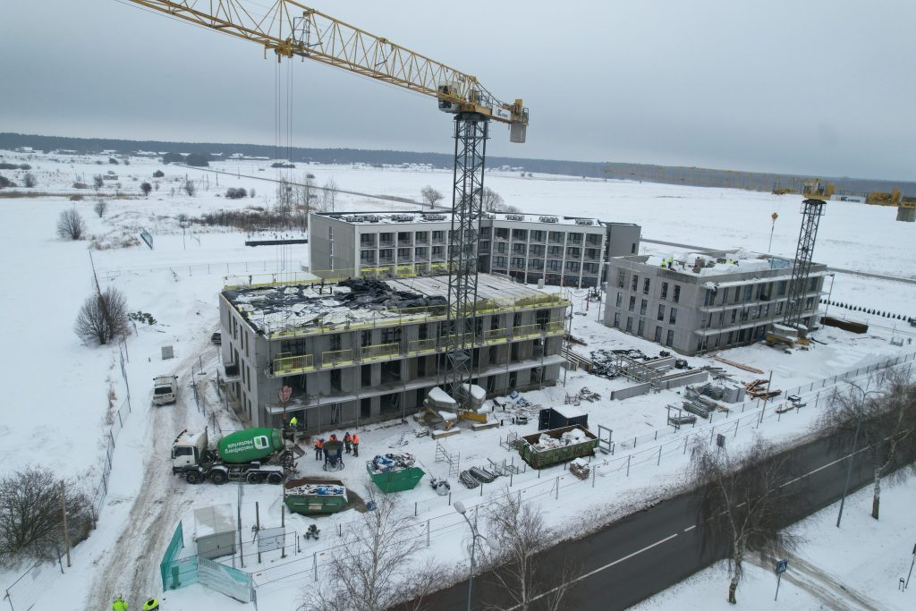 Pajurio džiazas (D namas) (Mokyklos g. 79) - Daugiabutis - statybų nuotraukos