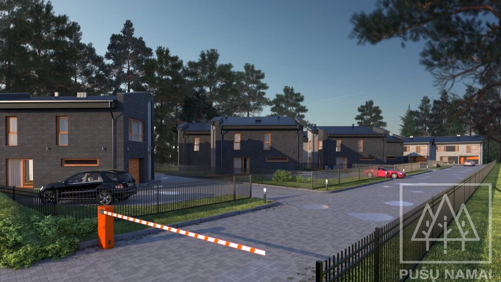 Pušų namai (Aukštutinių Kaniūkų g. 41, 43, 45, 45A, 47, 47A, 49, 49A) - Row housing - visualization