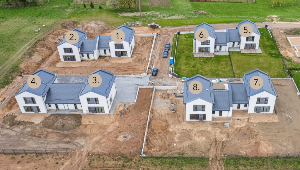 Didžiasalio alėja (Trakto g. 46, 48, 50, 52) - Row housing - construction photos