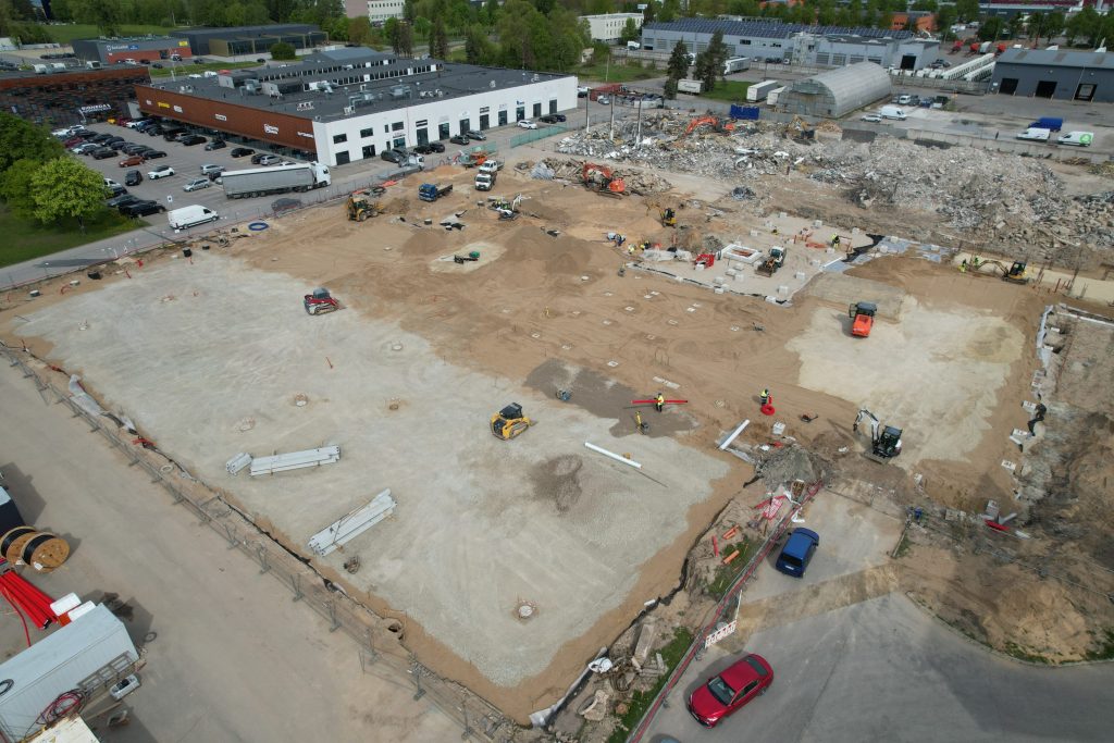 LIDL Taikos pr. (Taikos pr. 141) - Food store - construction photos