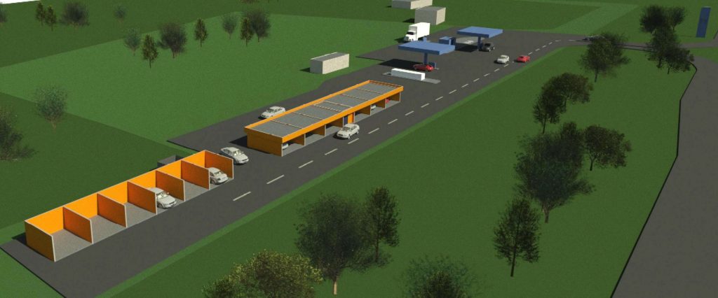 Degalinė ir auto plovykla Minsko pl. 27, 27A (Minsko pl. 27, 27A) - Car wash, Petrol station - visualization