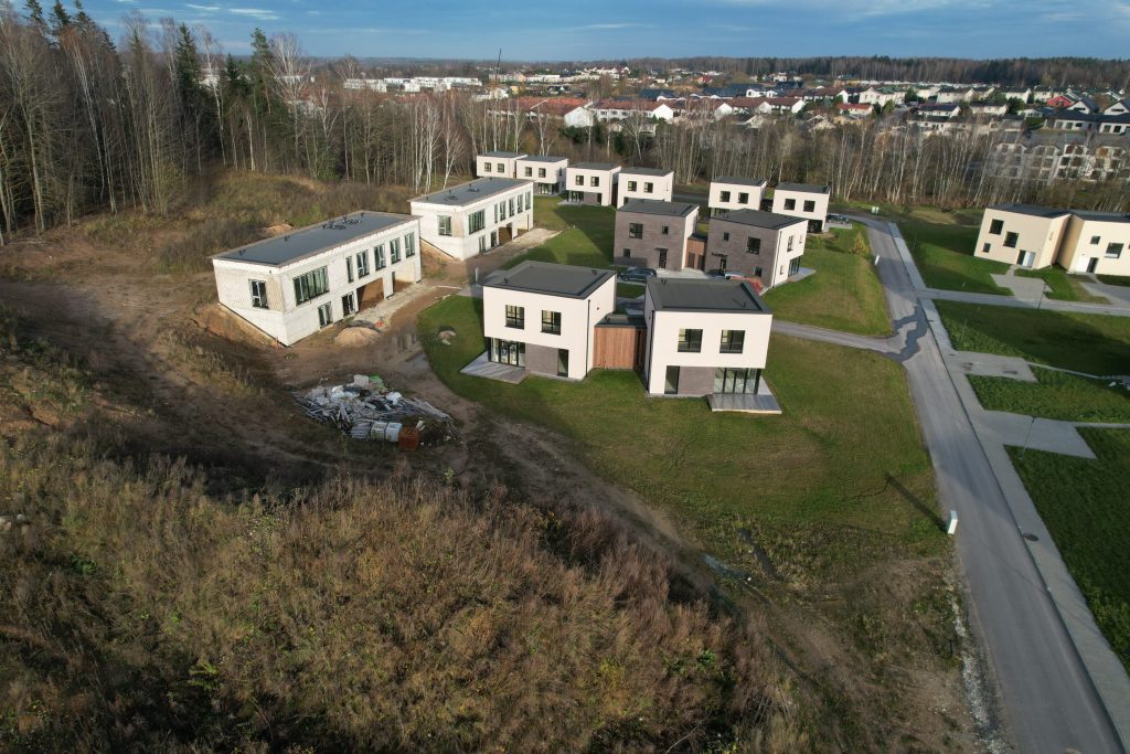 Girių namai 1 etapas (Girių g. 53, 55, 57, 59, 61, 63, 65, Klevinė) - Row housing - construction photos