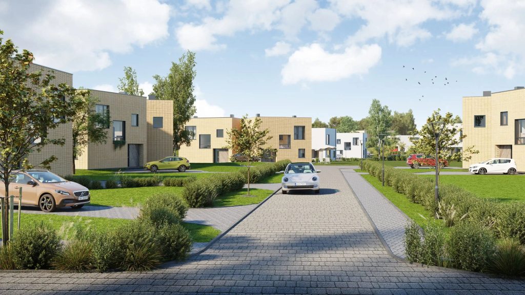 Naujoji Klevinė 1 etapas (Girių g. 1, 3, 5, 7, 9, 11, 13, 15, 23, 25, 27, 29, 31, 33, 35, Klevinė) - Row housing - visualization