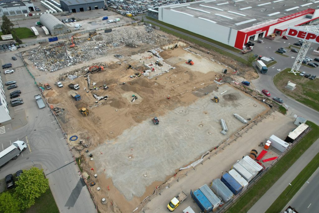 Taikos pr. 141E, 141C (Taikos pr. 141E, 141C) - Shopping center - construction photos