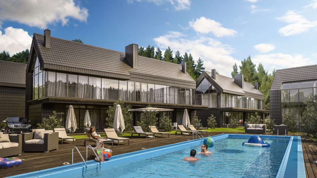 Ajerų vilos (Ajerų g. 38) - Row housing - visualization