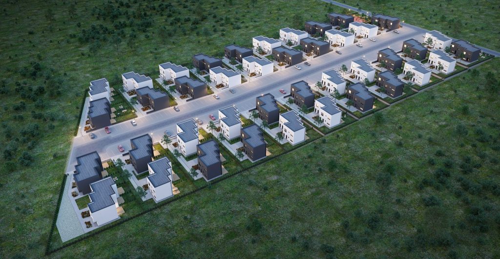 Auksinė kalva 1 etapas (Mikėnų aklg. 8) - Row housing - visualization