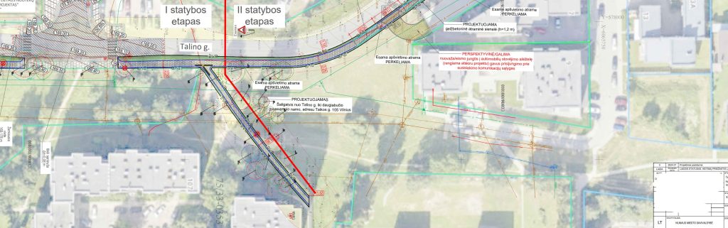Šaligatvis Talino g. nuo Rygos g. iki Šiaurinės g. (Talino g.) - Pedestrian path - visualization