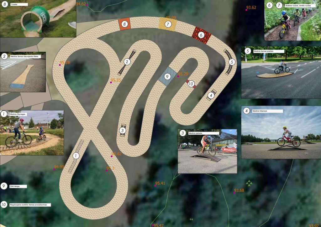 Vaidilutės sporto aikštyno dviračių įgūdžių trasa (Svajonių g.) - Sports field or court - visualization