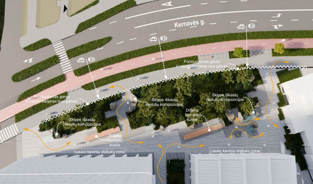 Viešoji erdvė prie Lvivo g. 59 (Lvivo g. 59) - Laukums - vizualizācija