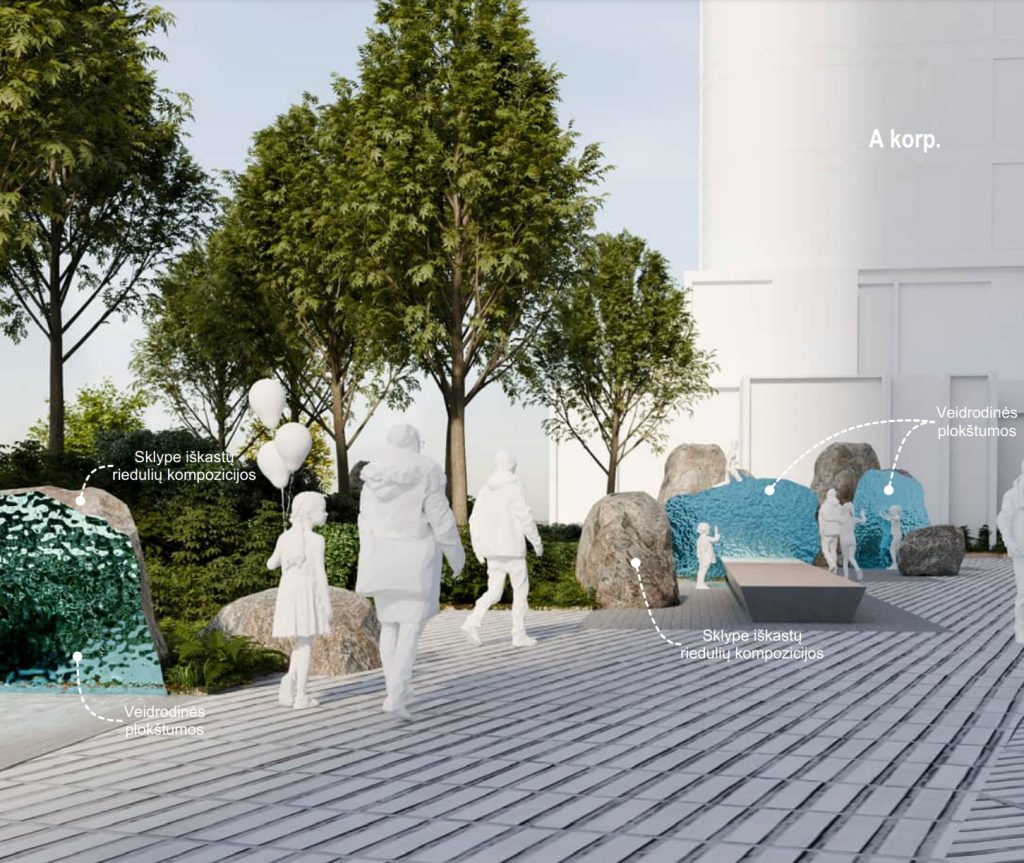 Viešoji erdvė prie Lvivo g. 59 (Lvivo g. 59) - Laukums - vizualizācija