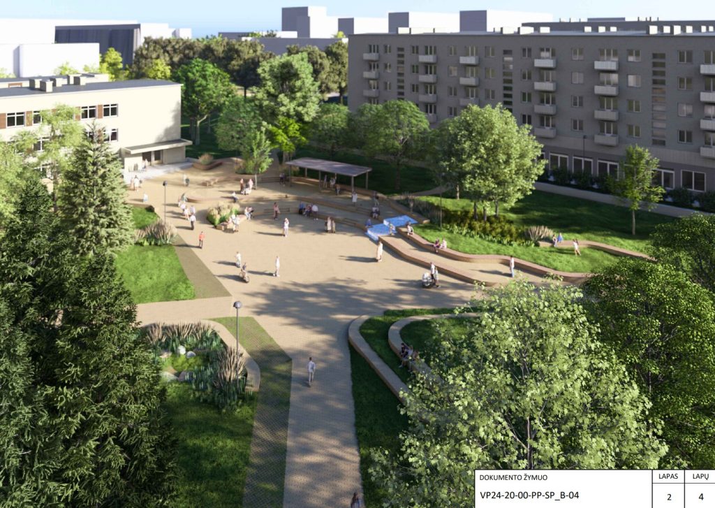 Aikštė prie Naujosios Vilnios kultūros centro (Gerovės g. 1) - Square - visualization