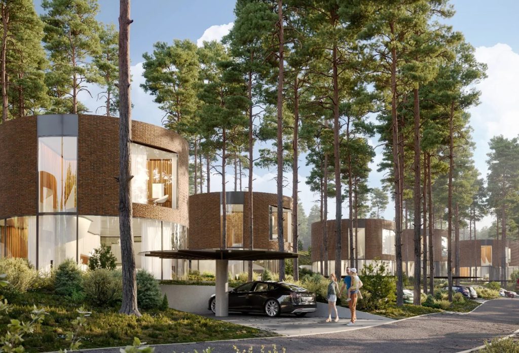 Kopų žuvėdra 2 etapas - apartamentai (Litorinos g. 2 - 40, 3 - 35, Girulių pl. 15, 15A, 15B, 17, 17A, 17B, 19, 19A, 21, 21A, 23, 23A, 25, 25A, 25B ) - Private house community, Row housing - visualization