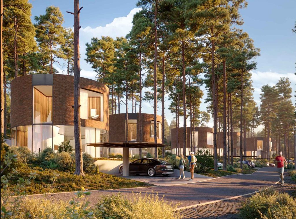 Kopų žuvėdra 2 etapas - apartamentai (Litorinos g. 2 - 40, 3 - 35, Girulių pl. 15, 15A, 15B, 17, 17A, 17B, 19, 19A, 21, 21A, 23, 23A, 25, 25A, 25B ) - Private house community, Row housing - visualization