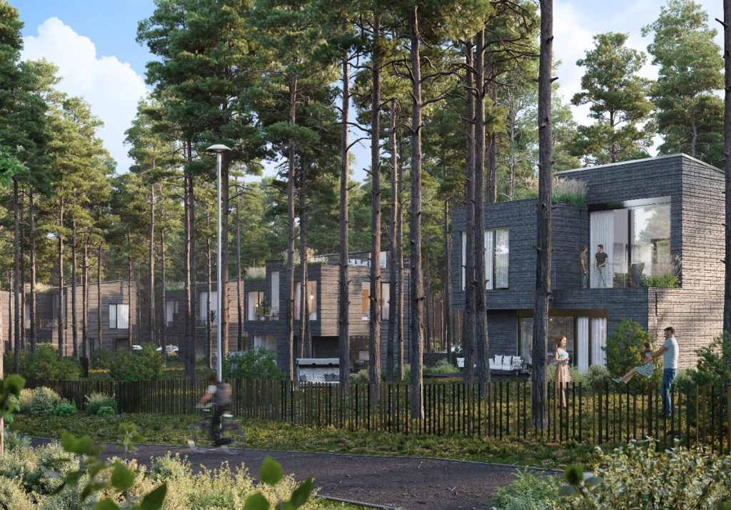 Kopų žuvėdra 2 etapas - apartamentai (Litorinos g. 2 - 40, 3 - 35, Girulių pl. 15, 15A, 15B, 17, 17A, 17B, 19, 19A, 21, 21A, 23, 23A, 25, 25A, 25B ) - Private house community, Row housing - visualization