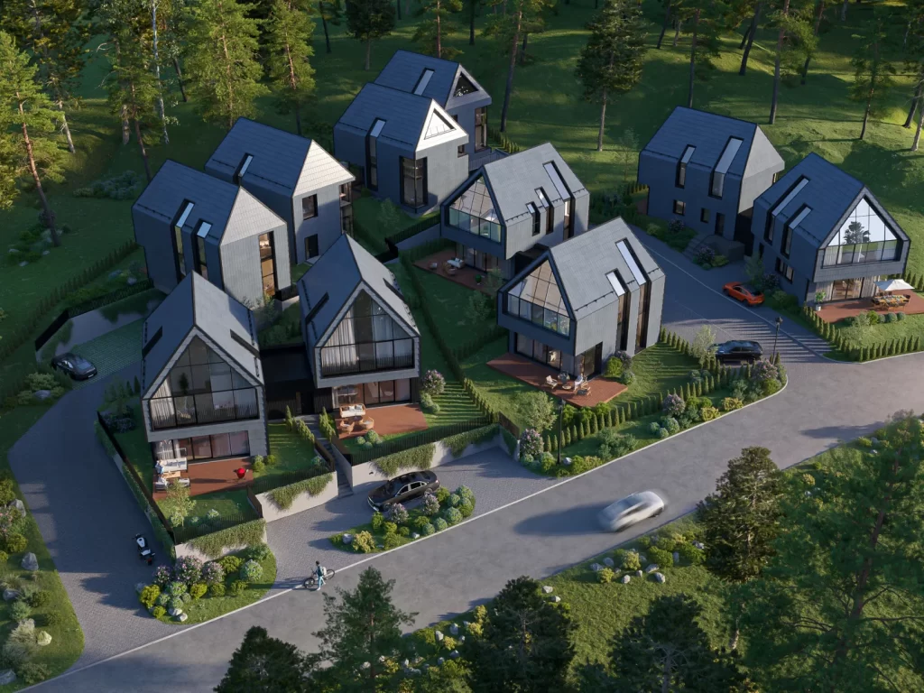 Aternus rojus (Rojaus g. 2A, 2B, 4, 4A, 4C) - Row housing - visualization