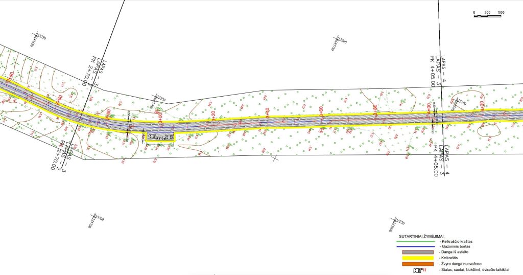 Pėsčiųjų - dviračių takas tarp Pervalkos g. ir kelio 2211 (Pervalkos g., kelias 2211) - Bike path, Pedestrian path - visualization