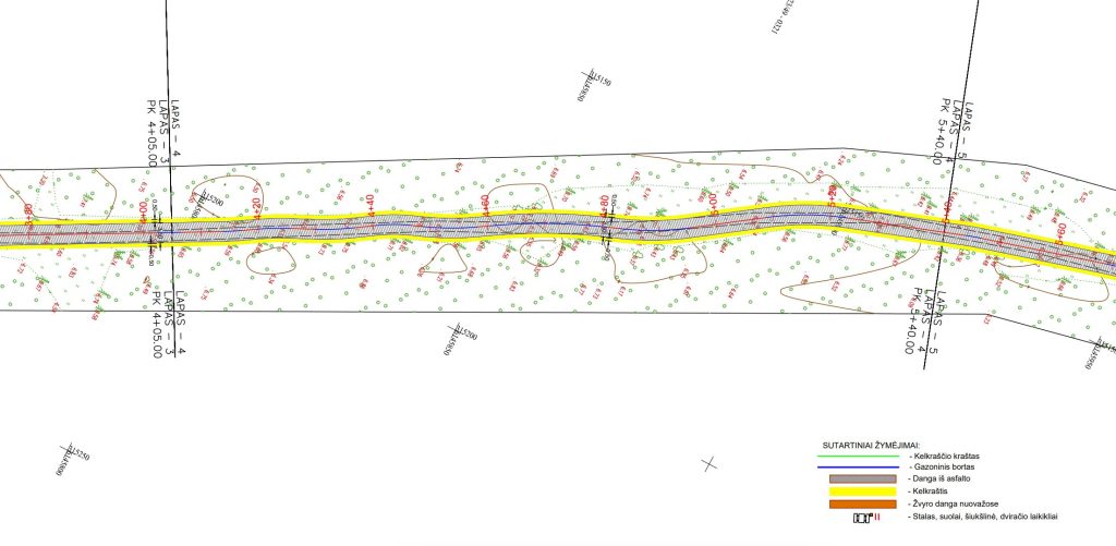 Pėsčiųjų - dviračių takas tarp Pervalkos g. ir kelio 2211 (Pervalkos g., kelias 2211) - Bike path, Pedestrian path - visualization