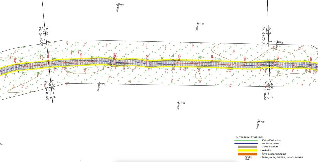 Pėsčiųjų - dviračių takas tarp Pervalkos g. ir kelio 2211 (Pervalkos g., kelias 2211) - Bike path, Pedestrian path - visualization