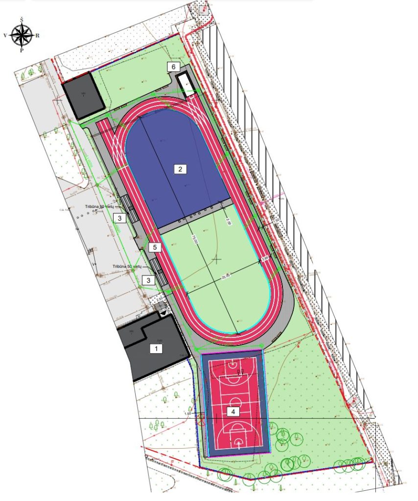 Sporto aikštynas Komunos g. 14 (Paryžiaus Komunos g. 14) - Sports field or court - visualization