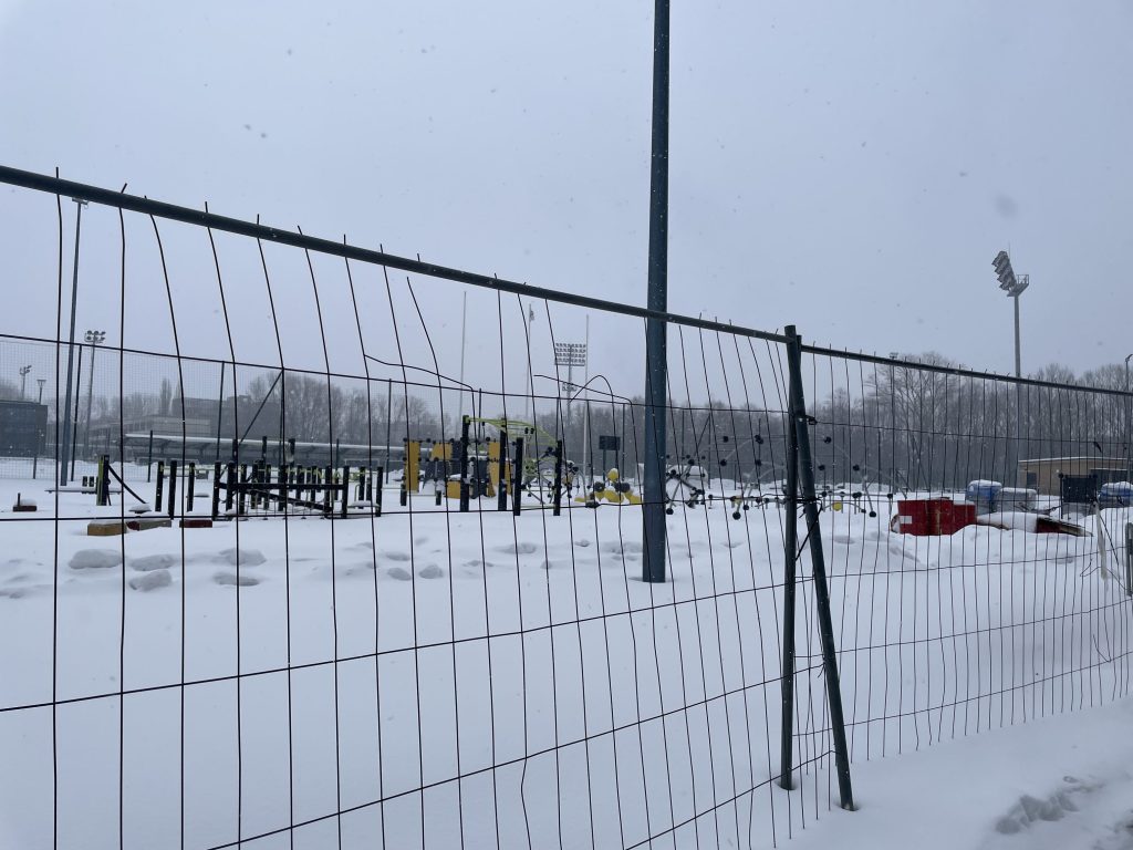 Sporto aikštynas Komunos g. 14 (Paryžiaus Komunos g. 14) - Sports field or court - construction photos