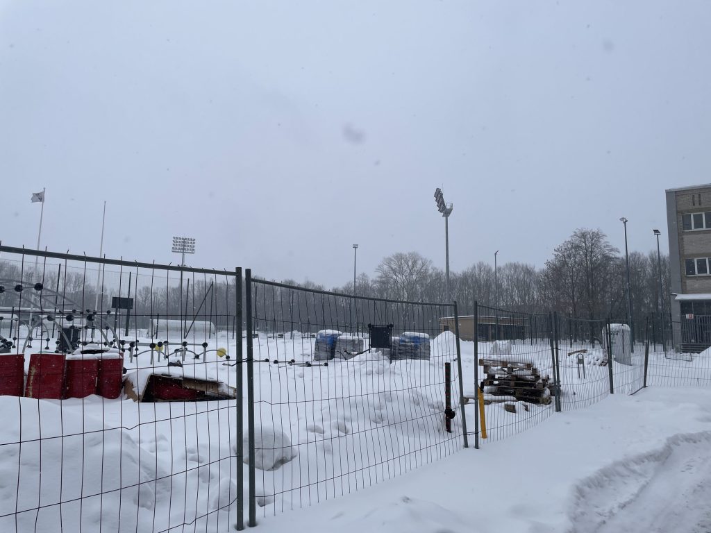 Sporto aikštynas Komunos g. 14 (Paryžiaus Komunos g. 14) - Sports field or court - construction photos