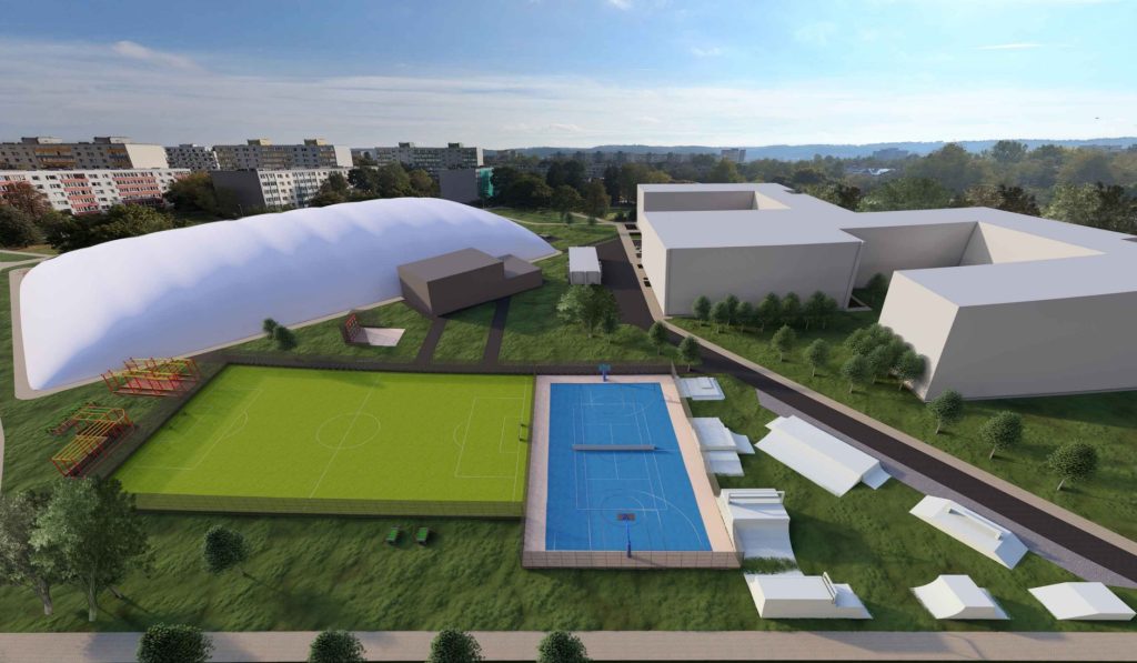 Šv. Kristoforo gimnazijos aikštynai (Kazliškių g. 4) - Sports field or court - visualization