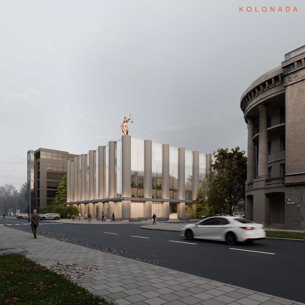Lietuvos Aukščiausiojo Teismo rekonstrukcija (Gynėjų g. 6) - Administratīvā ēka - vizualizācija