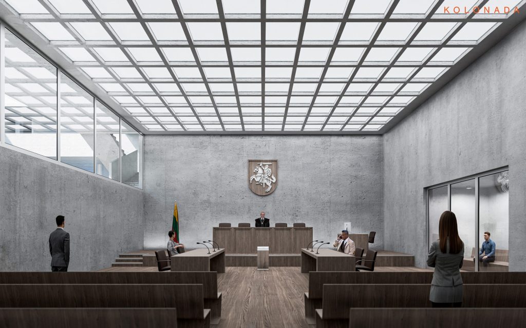 Lietuvos Aukščiausiojo Teismo rekonstrukcija (Gynėjų g. 6) - Administratīvā ēka - vizualizācija