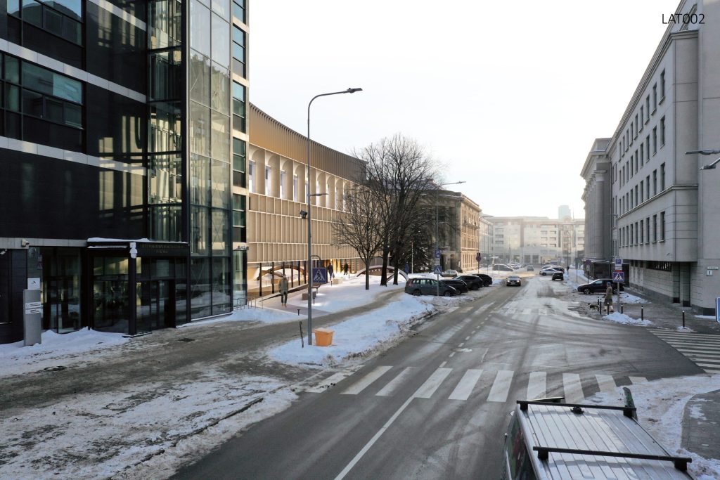 Lietuvos Aukščiausiojo Teismo rekonstrukcija (Gynėjų g. 6) - Administratīvā ēka - vizualizācija