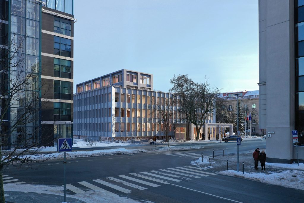 Lietuvos Aukščiausiojo Teismo rekonstrukcija (Gynėjų g. 6) - Administratīvā ēka - vizualizācija