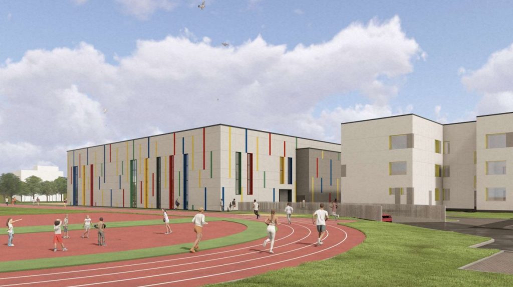 Riešės gimnazijos rekonstrukcija Beržų g. 2A (Beržų g. 2A, Riešės k., Avižienių sen.) - Pamata vai vidējā izglītība - vizualizācija