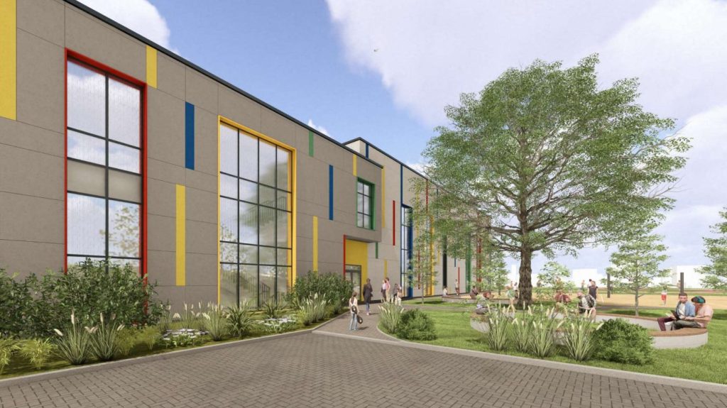 Riešės gimnazijos rekonstrukcija Beržų g. 2A (Beržų g. 2A, Riešės k., Avižienių sen.) - Pamata vai vidējā izglītība - vizualizācija