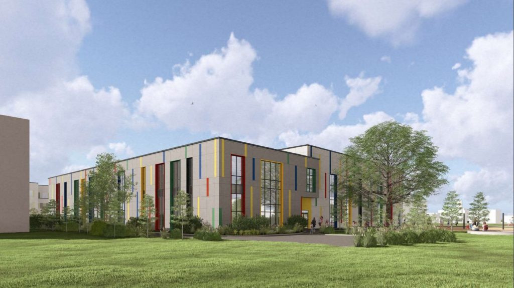 Riešės gimnazijos rekonstrukcija Beržų g. 2A (Beržų g. 2A, Riešės k., Avižienių sen.) - Pamata vai vidējā izglītība - vizualizācija