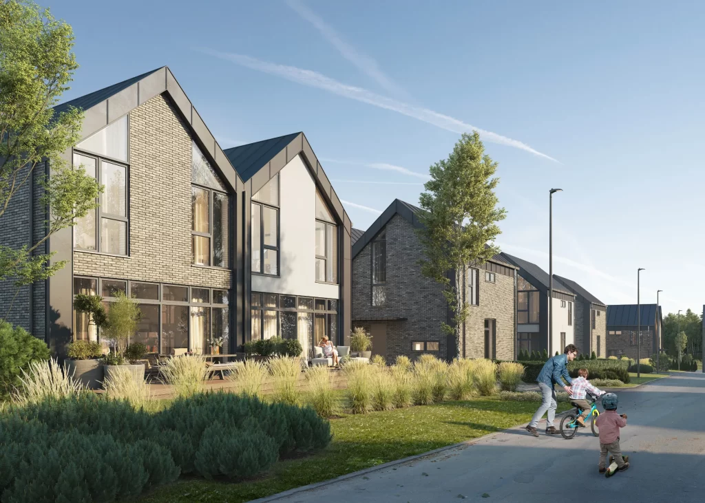 Pavilnio svajos 2 etapas (Žemoji g. 108, 110) - Row housing - visualization