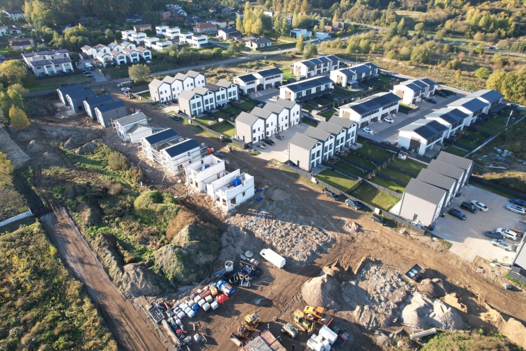 Jokūbo Šimkevičiaus g. kvartalas 6 etapas (Jokūbo Šimkevičiaus g. 1, 3, 5, 7, 9, 11, 13) - Row housing - construction photos