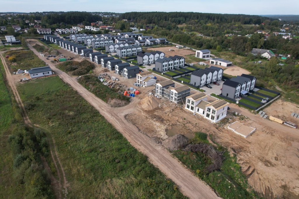 Jokūbo Šimkevičiaus g. kvartalas 7 etapas (Jokūbo Šimkevičiaus g. 15, 17, 19, 21, 23, 25, 27) - Row housing - construction photos
