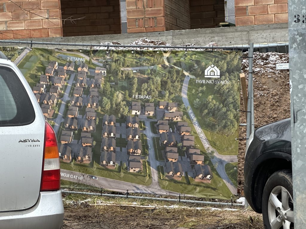 Pavilnio svajos 1 etapas (Žemoji g. 108, 110) - Row housing - construction photos
