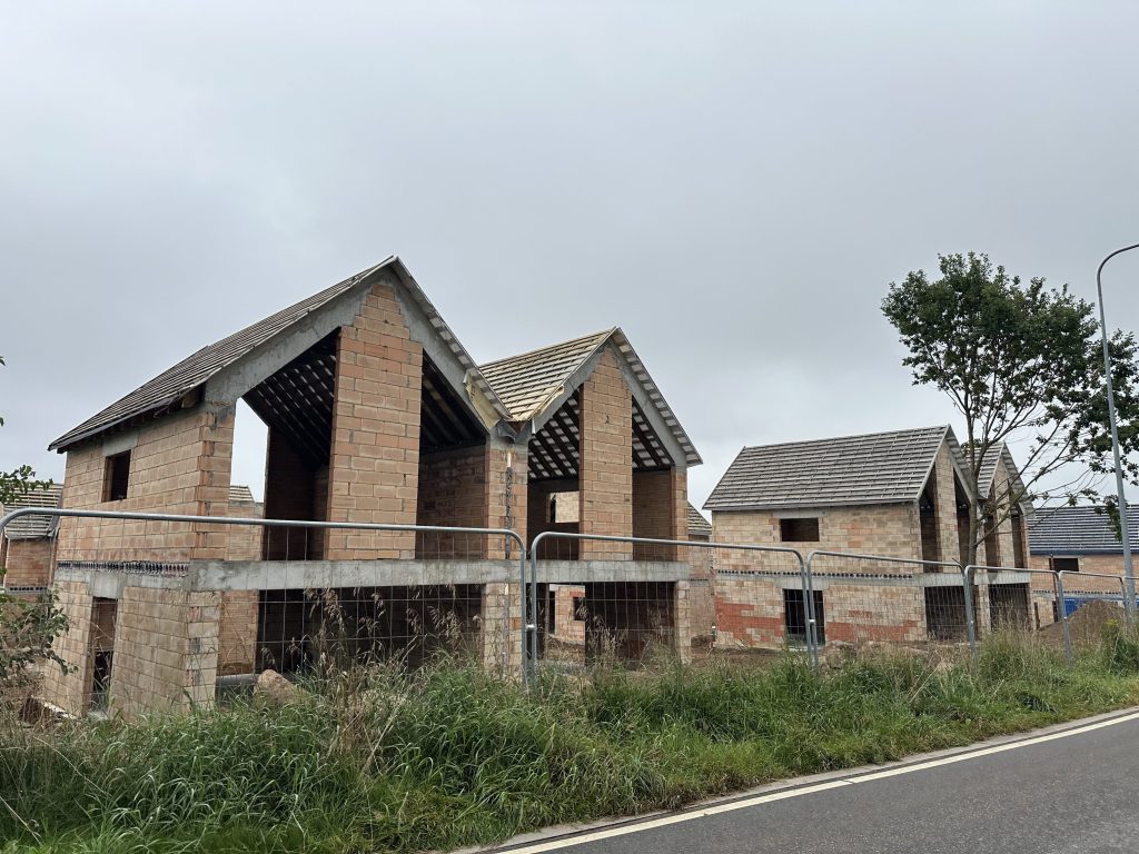 Pavilnio svajos 2 etapas (Žemoji g. 108, 110) - Row housing - construction photos